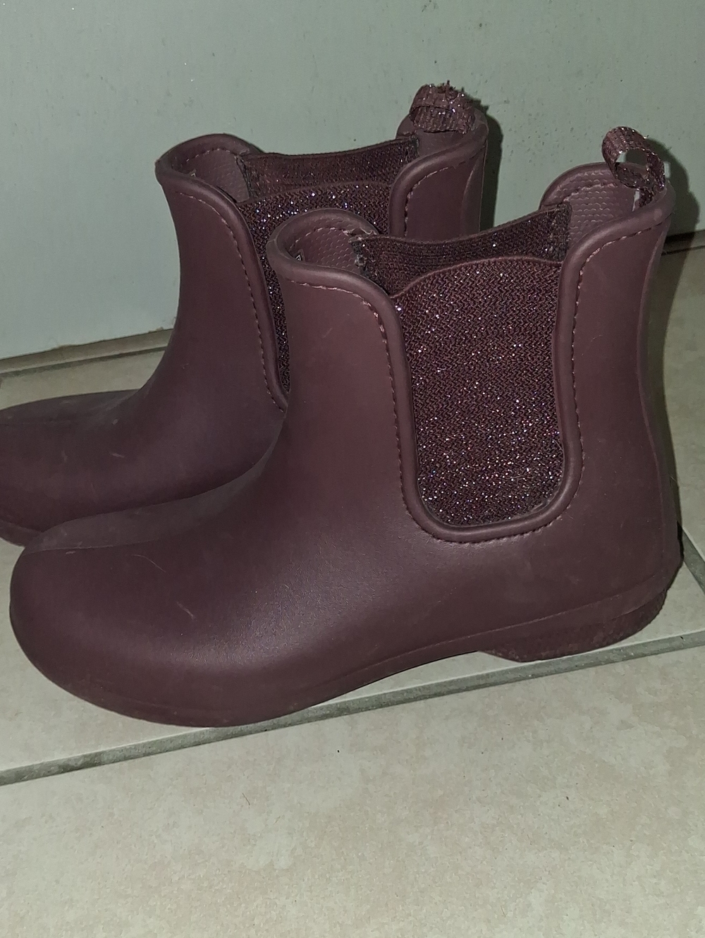 CROCS  Rain Boots in Burgundy